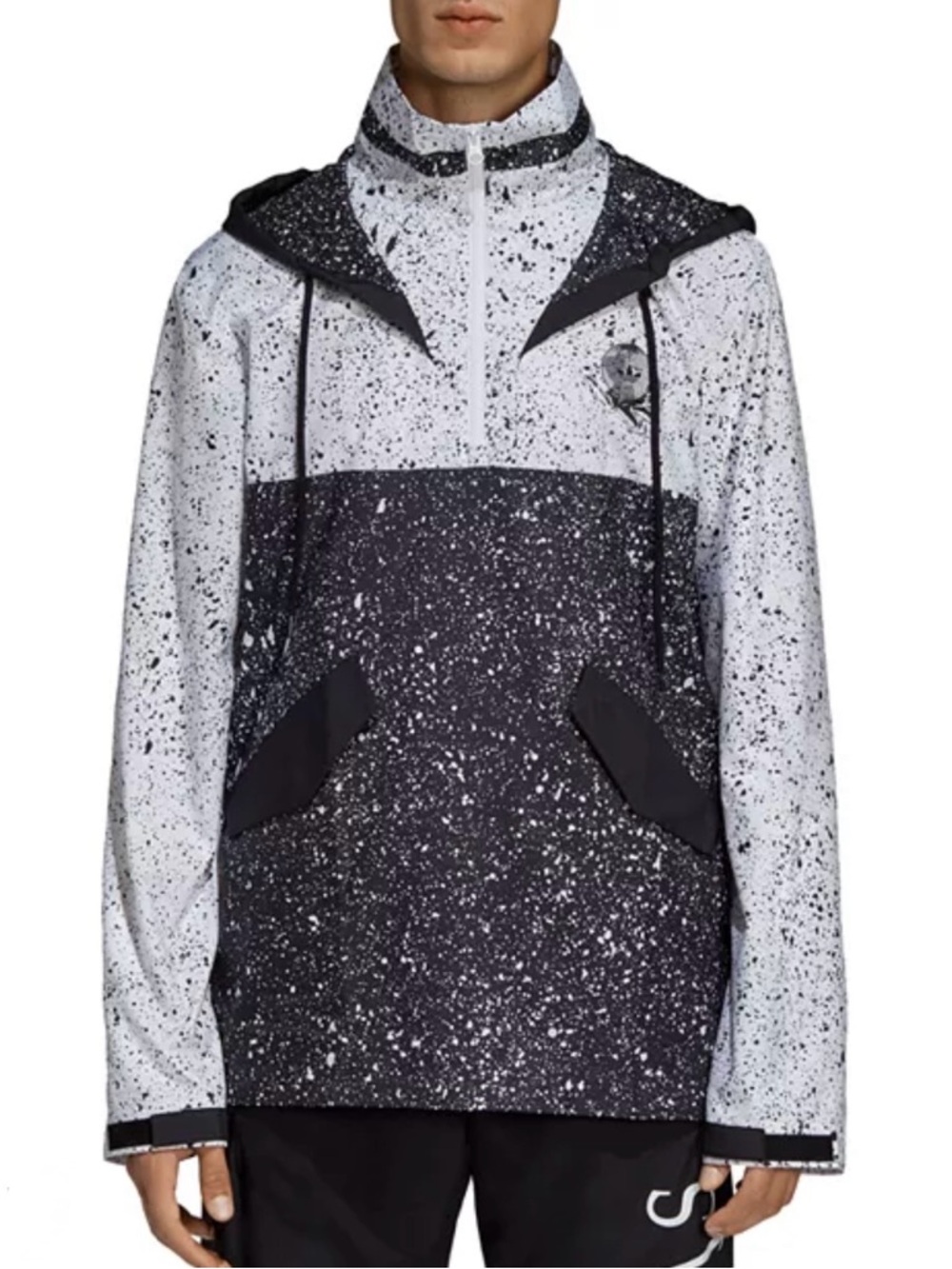 ADIDAS Originals Black & White Planetoid Windbreaker - Men’s L - Like New